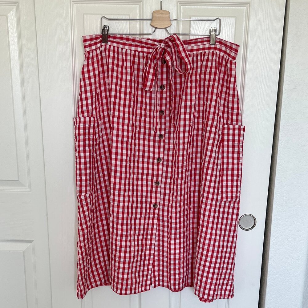 ASOS Red Gingham Skirt